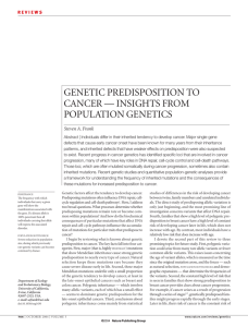 genetic predisposition to cancer