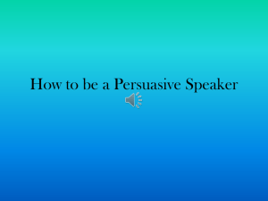 Persuasive Speech Powerpoint