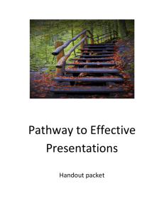 Pathway to Effective Presentations