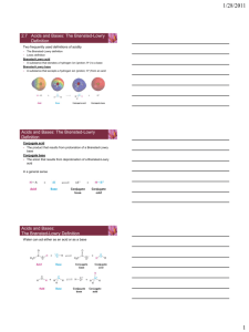 2.7 Acids and Bases: The Brønsted