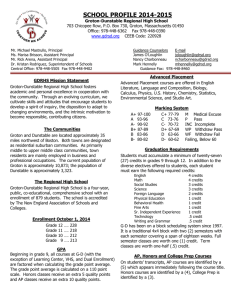 school profile 2014-2015 - Groton Dunstable Regional School District