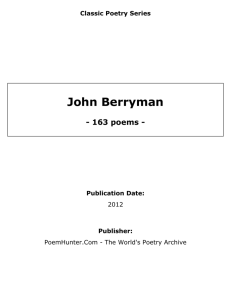 John Berryman - poems