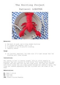 The Knitting Project Pattern1 LOBSTER