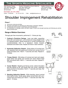 Shoulder Impingement Rehabilitation