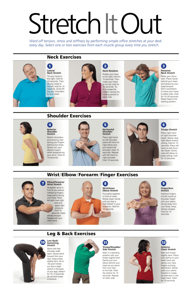 Neck Exercises Shoulder Exercises Leg Back Exercises Wrist