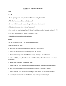 Hamlet: Act 2 Questions for Study Act 2