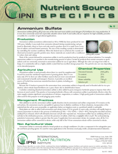 Ammonium Sulfate - International Plant Nutrition Institute