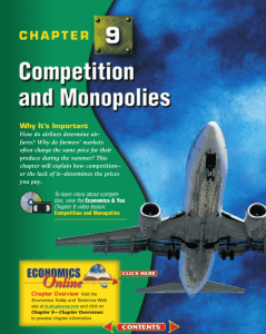 Chapter 9: Competition and Monopolies