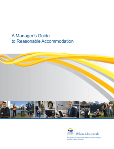 A Manager's Guide to Reasonable Accommodation