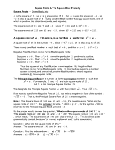 Square Root Property