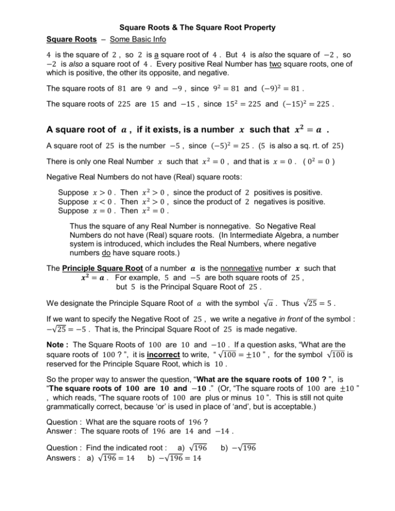 square-root-property