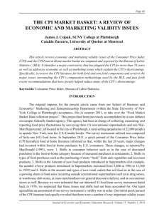 the cpi market basket: a review of economic and