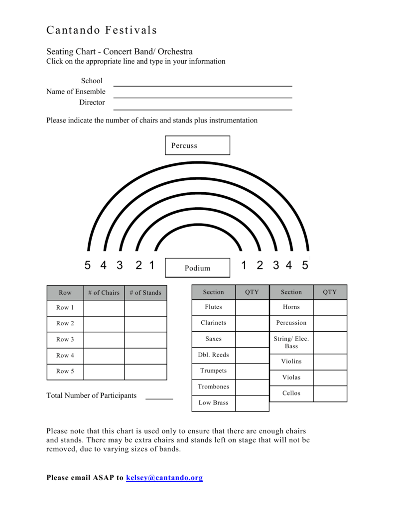 Orchestra Seating Chart Worksheet