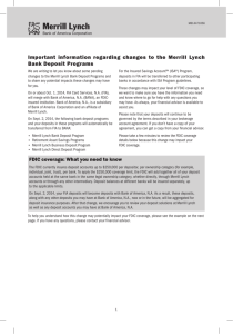 Important information regarding changes to the Merrill Lynch Bank