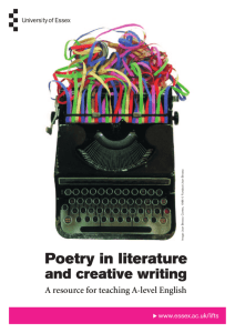 Poetry in literature - University of Essex