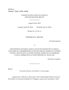 13-111-cv Abrams v. Dept. of Pub. Safety UNITED STATES COURT