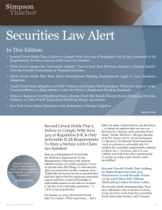 Securities Law Alert - Simpson Thacher & Bartlett LLP