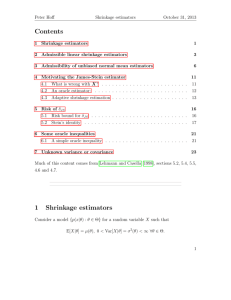 Contents 1 Shrinkage estimators