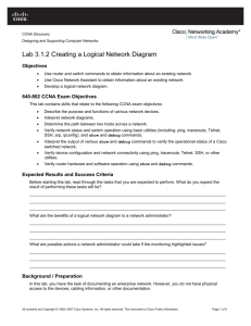 Lab 3.1.2 Creating a Logical Network Diagram