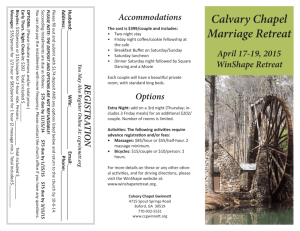Calvary Chapel Marriage Retreat