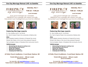 One Day Marriage Retreat LIVE via Satellite One Day Marriage