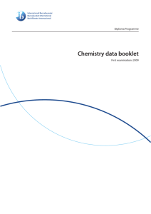 Chemistry data booklet - Portland Public Schools