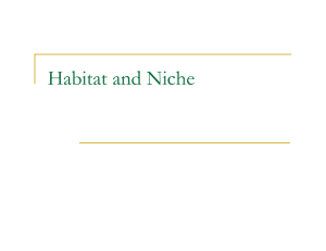 Habitat and Niche