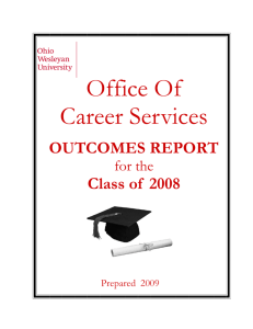 Class of 2008 Outcomes Report