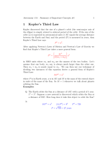 1 Kepler's Third Law