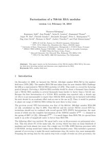 Factorization of a 768-bit RSA modulus