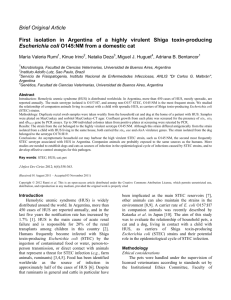 Brief Original Article First isolation in Argentina of a highly virulent