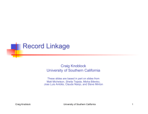 Record Linkage