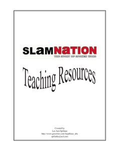 Slam Lesson Plans