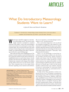 What Do Introductory Meteorology Students Want to Learn?