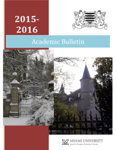 Academic Bulletin - Miami University