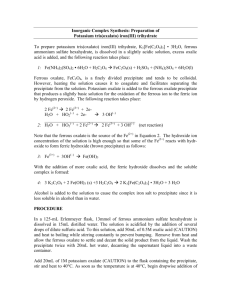 Potassium tris(oxalato) iron(III) preparation