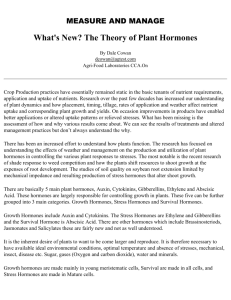 The Theory of Plant Hormones - Agri