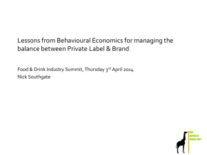 Nick Southgate - Lessons from Behavioural Economics for
