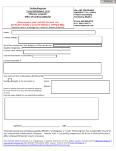 VUUA_Transcript Request Form