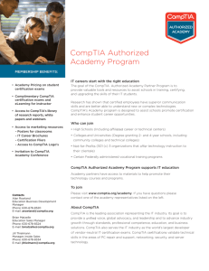CompTIA Authorized Academy Program