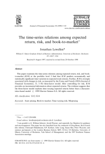 The time-series relations among expected return, risk, and book