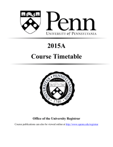 2015A Course Timetable