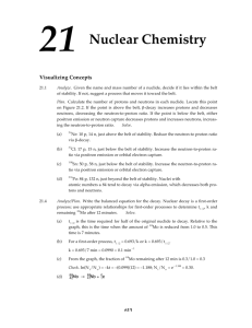 21 Nuclear Chemistry