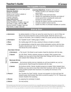 The Capable County Reading / Worksheet