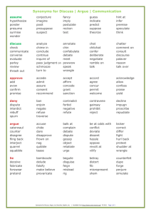 Synonyms for Speech and Communication