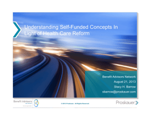 Understanding Self-Funded Concepts In Light of Health