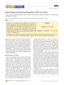 Bond Order and Chemical Properties of BF, CO