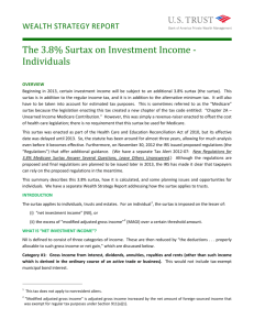 The 3.8% Surtax on Investment Income - Individuals