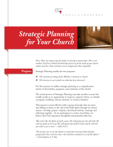 Strategic Planning for Your Church
