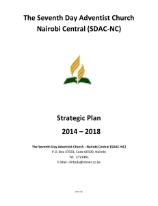 The Church trategic Plan - Nairobi Central SDA Church